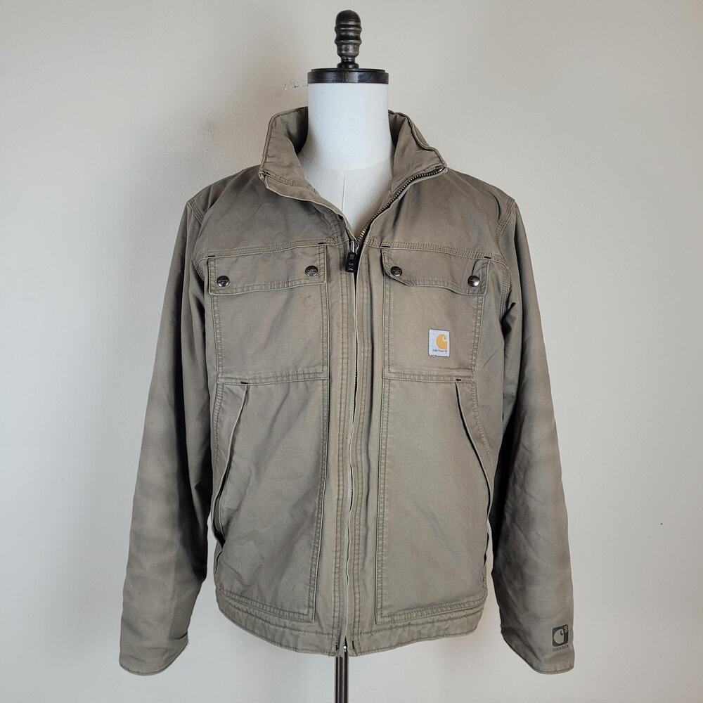 Carhartt Jacket Medium Canyon Brown Quick Duck Woodward Work Canvas 100107 908
